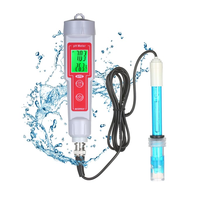 pH-meter Hoge nauwkeurigheid Draagbare pentype pH-testmeter 2-in-1 pH- en temperatuurmeter LCD Digitaal pH-618L