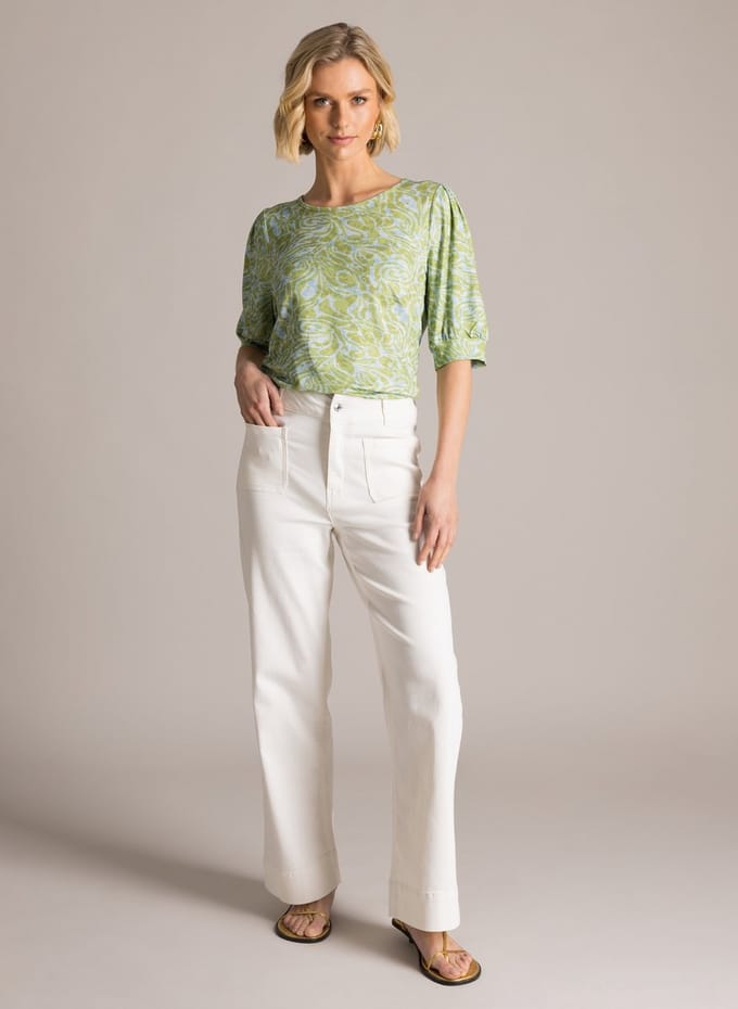 YEST Izara Bottoms - Antique White - maat W38 / L32