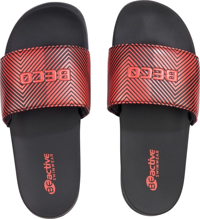 BECO badslippers - unisex - rood/zwart - maat 36