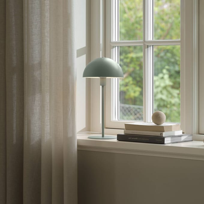 Nordlux Tafellamp Ellen 20, stofgroen, metaal, fitting E14