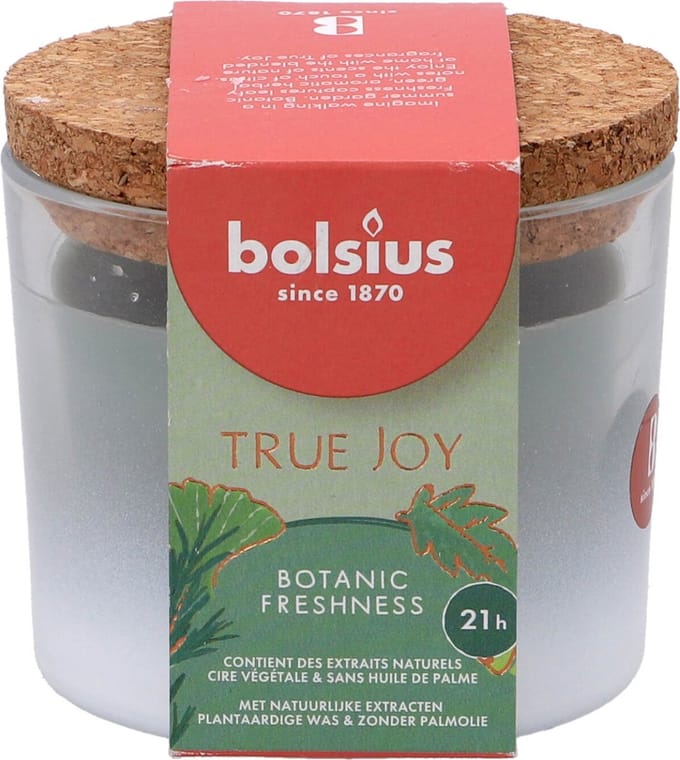 Bolsius Geurkaars True Joy Botanic Freshness - 7 cm / ø 8.5 cm