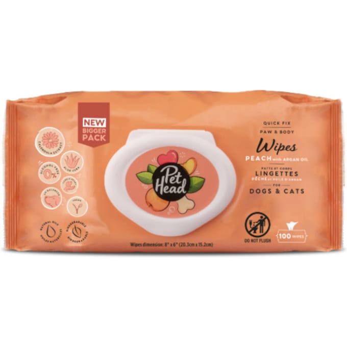 Pet Head Quick Fix doekjes - 100 stuks