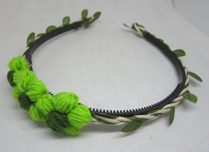 ZoeZo Design - haarband - diadeem - boho - Ibiza - groen - beige