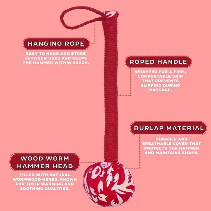 Wormwood Massage Hammer - Red
