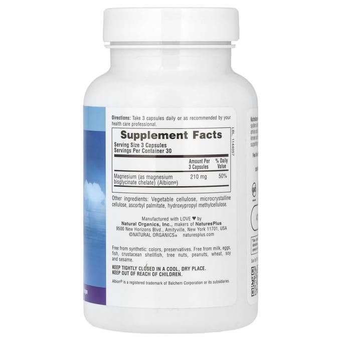 Kalmassure, Magnesium Glycinaat, 90 Capsules (70 mg per capsule)