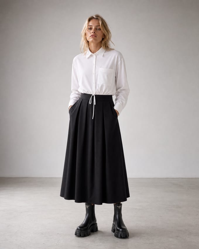 Carmen blouse technical jersey | White - White / S