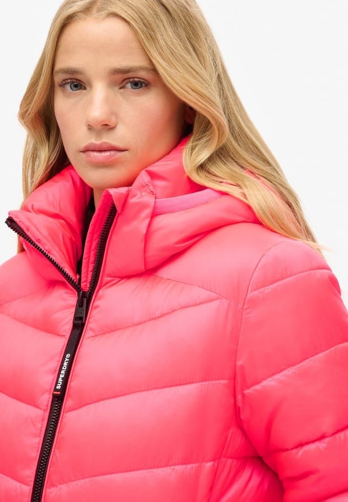Superdry - Gewatteerde Fuji-jas met capuchon - Dames - Gewatteerde jassen
