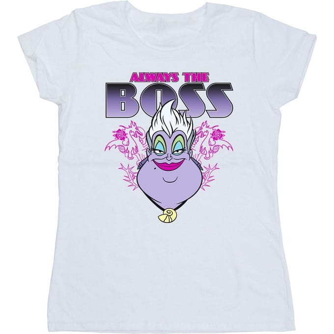 Disney Dames/Dames De Kleine Zeemeermin Ursula Mama Is De Baas Katoenen T-Shirt (Wit)