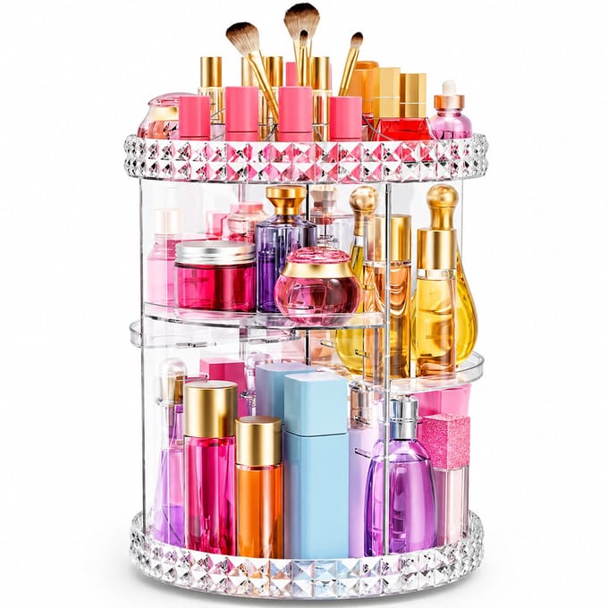 BOTC Make-Up Organizer - 360º Draaibaar - Skincare Organizer - Organizer Make Up - Transparant