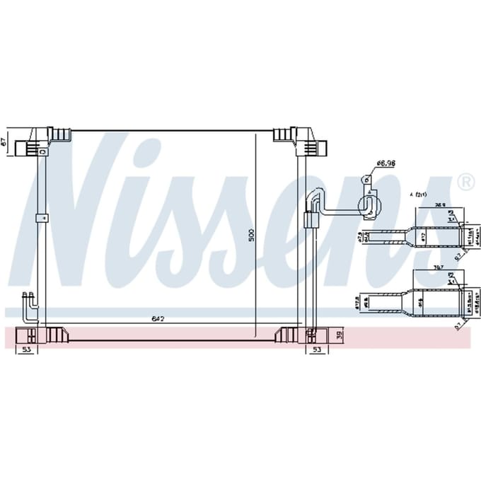 Condensator, airconditioning NISSENS 940616