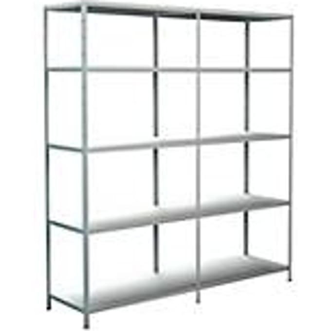 Legborden zonder grendels, H 2000 x B 1800 x D 500 mm, wit