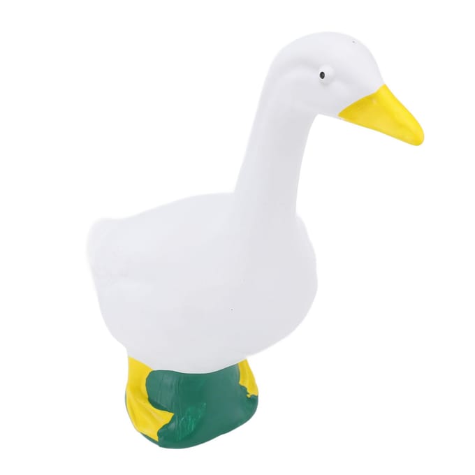 Wit Gans Beeld 18cm Hars Gans Figuur Ornament voor Buiten Tuin Veranda Desktop Decoratie white