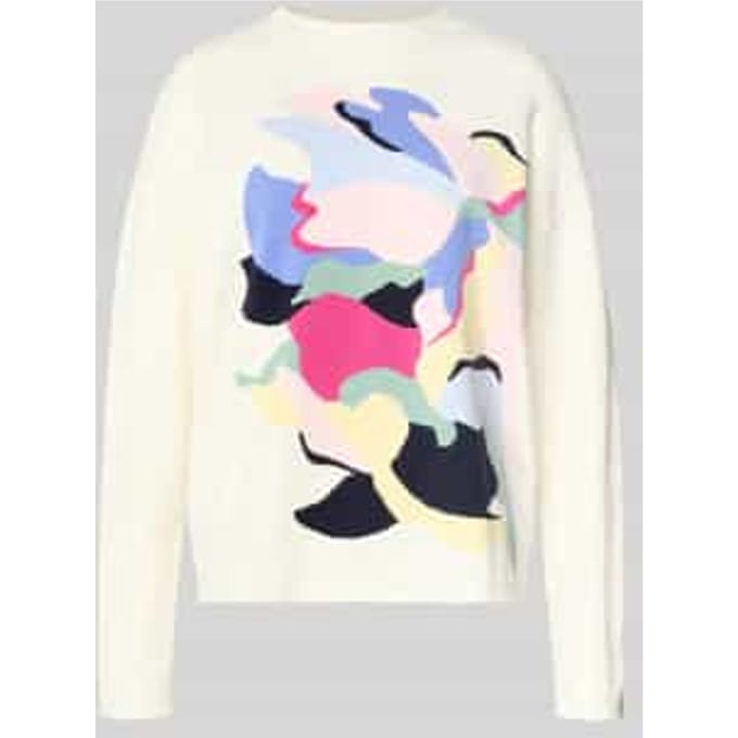 Gebreide pullover van Viscosemix met overgesneden schouders