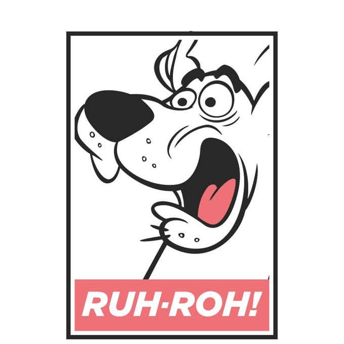 Scooby Doo Ruh-Roh! Men's T-Shirt - White - S