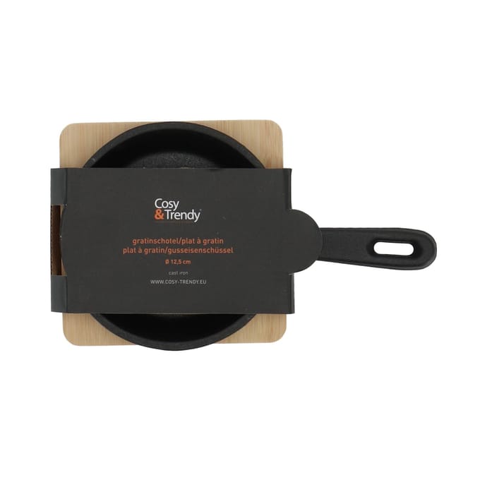 Gratinschotel - D12,5 cm - Gietijzer - Zwart