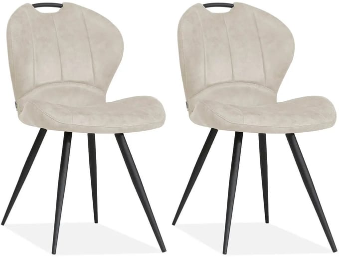 MX Sofa - Eetkamerstoel Miracle - Sand (set van 2 stuks)