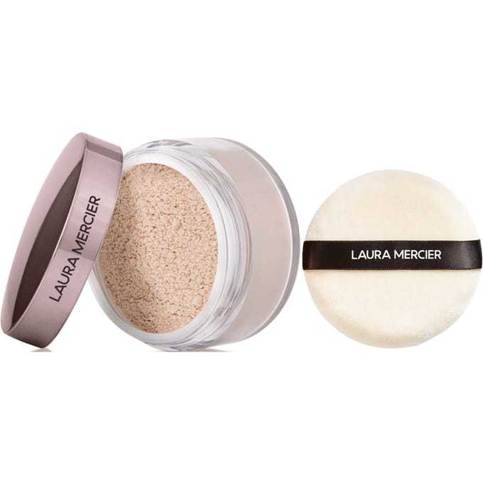 Laura Mercier Translucent Loose Setting Powder 29g & Velour Puff Set (Various Shades) - Rose