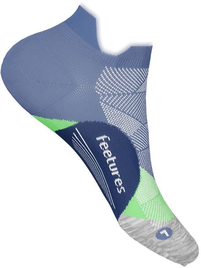 Feetures - Elite Light Cushion No Show Tab - Bahama Blue - Blauw / MEDIUM