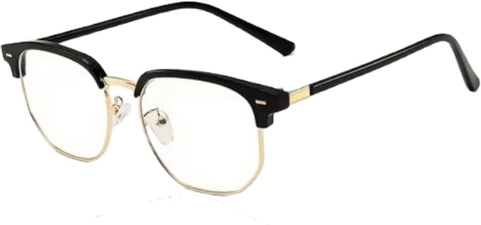 Vintage Computerbril | 0.00 | Zwart/Goud | Retro Design | Comfortabele Pasvorm