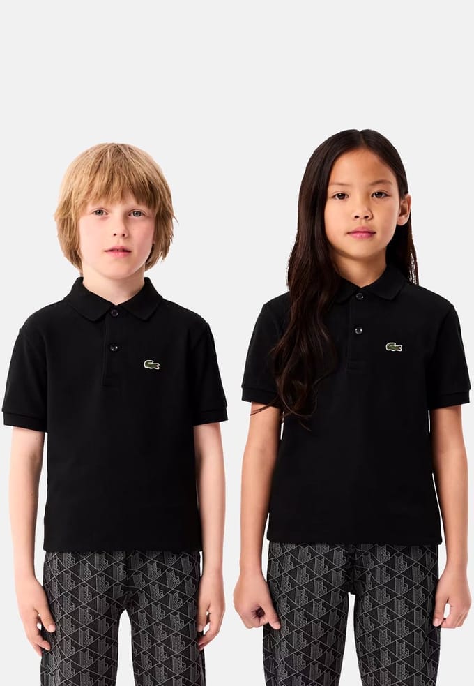 Polo Lacoste Kids Lcb Non Organic Petit Pique Noir-Maat 116