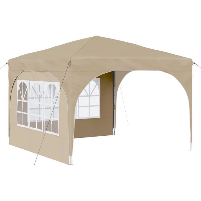 vidaXL - Pop-up - Feesttent - 290 - x - 290 - x - 245 - cm - Crèmekleurig