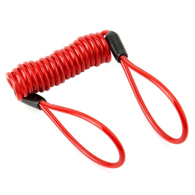 Anti-diefstal Staalkabel Slot Beveiliging Veer Herinneringskabel Slot voor Fiets Motorfiets(Rood) rood