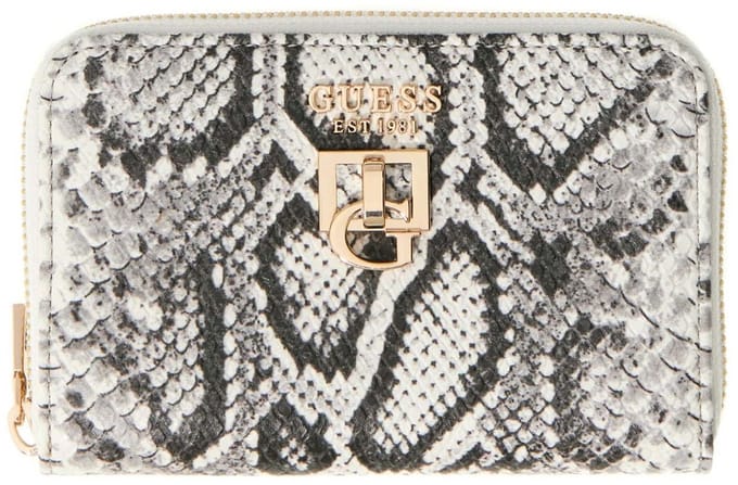 GUESS portemonnee Bianca SLG Zip Around Wallet Natural veelkleurig