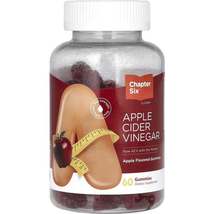 Hoofdstuk Zes, appelciderazijn, appels, 60 gummies