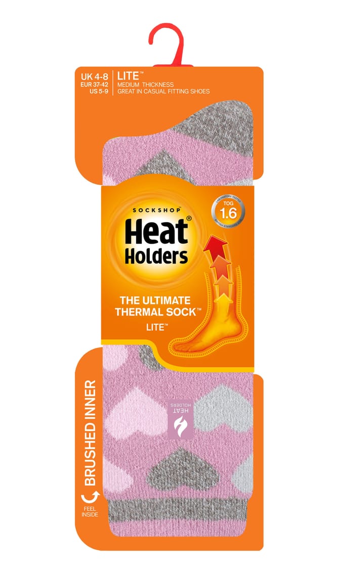 Heat Holders Lite - Geïsoleerde thermo damessokken - Mauve (Parijs)
