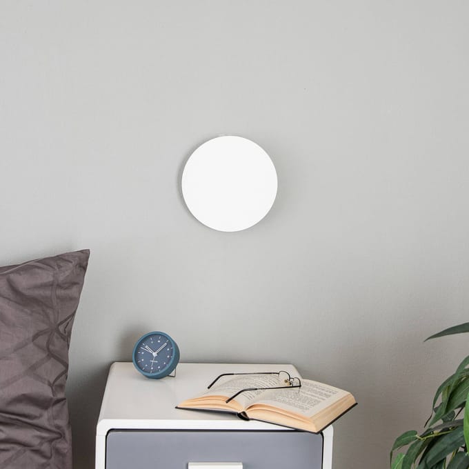 TK Lighting wandlamp Lunia New, wit, Ø 20 cm