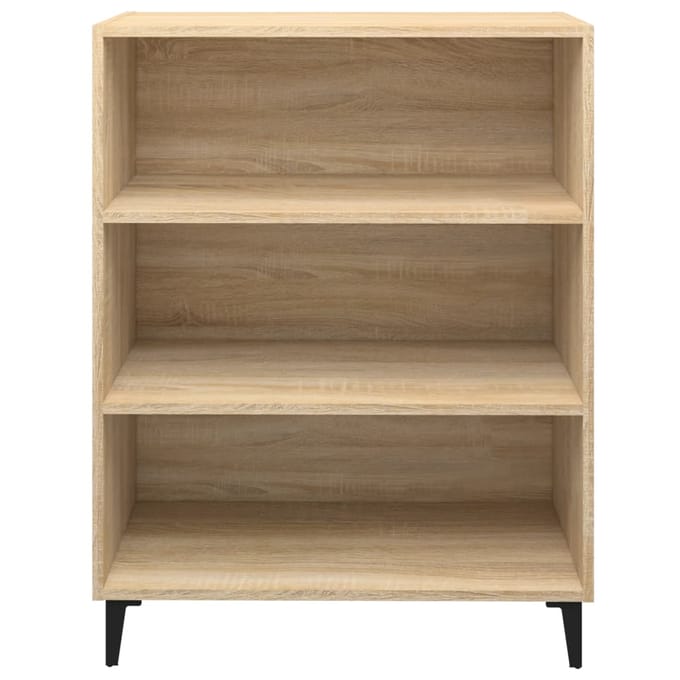 vidaXL - Dressoir - 69,5x32,5x90 - cm - bewerkt - hout - sonoma - eikenkleurig