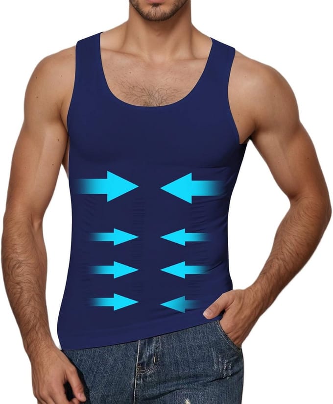 Compressieshirt voor Heren: Slankere Buik & Figuurvormend Onderhemd