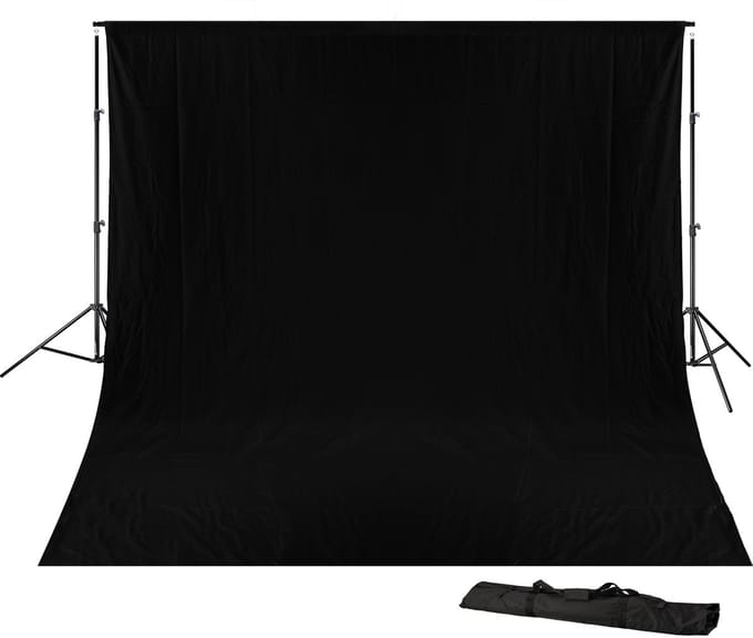 Bresser Achtergrond Systeem - BR-D23 - Incl. Zwart Doek - 3 x 6 m