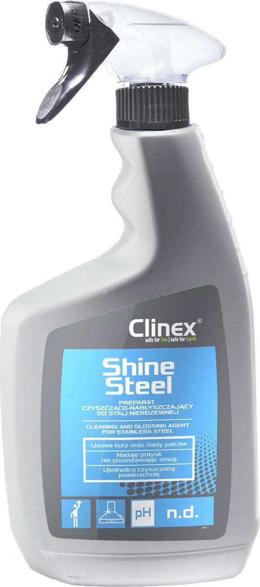 Clinex Shine Steel RVS Reinigings- en Glansmiddel 650 ml