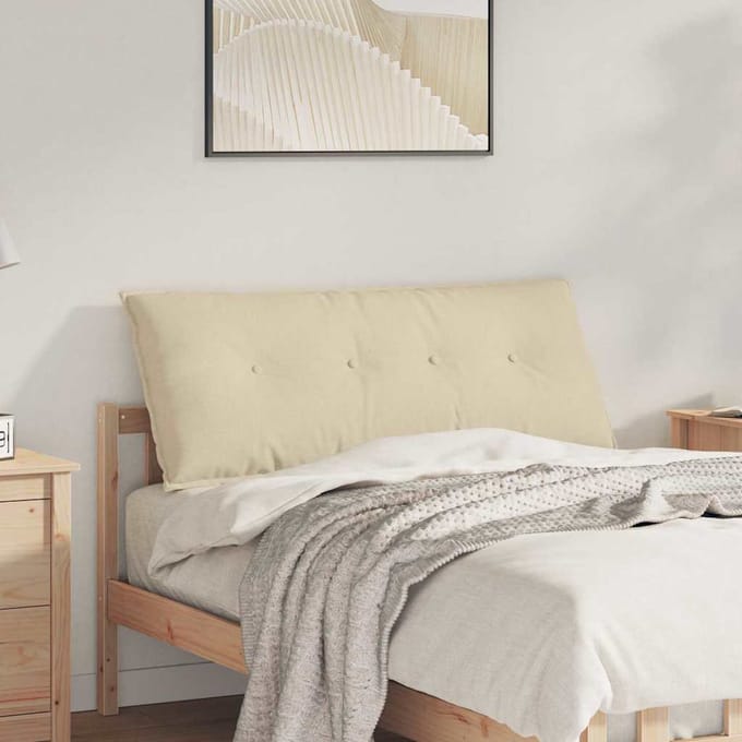 vidaXL - Rugkussen - Crème - 200 - x - 19 - x - 50 - cm - Stof