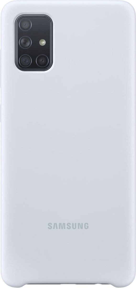 Samsung Siliconen Backcover Hoesje - Geschikt voor Samsung Galaxy A71 - Zilver