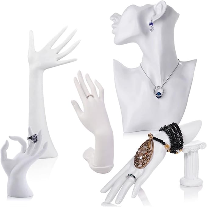 Sieradenstandaard Hars - Display Rek - Sieraden Presenteren - Stijlvol Kunstwerk - 1 stuk - Wit
