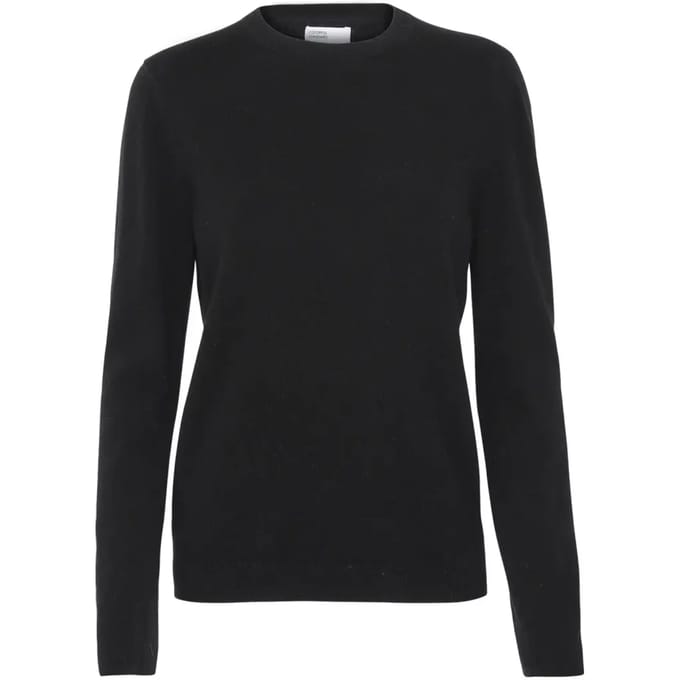 Damestrui met Ronde Hals in Wol Colorful Standard Light Merino Deep Black