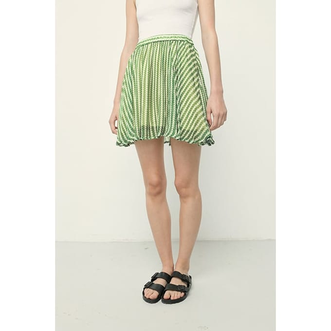 American Vintage Printed Mini Skirt Solange Maat: S | Mini Rokken Outlet | Dames | Groen