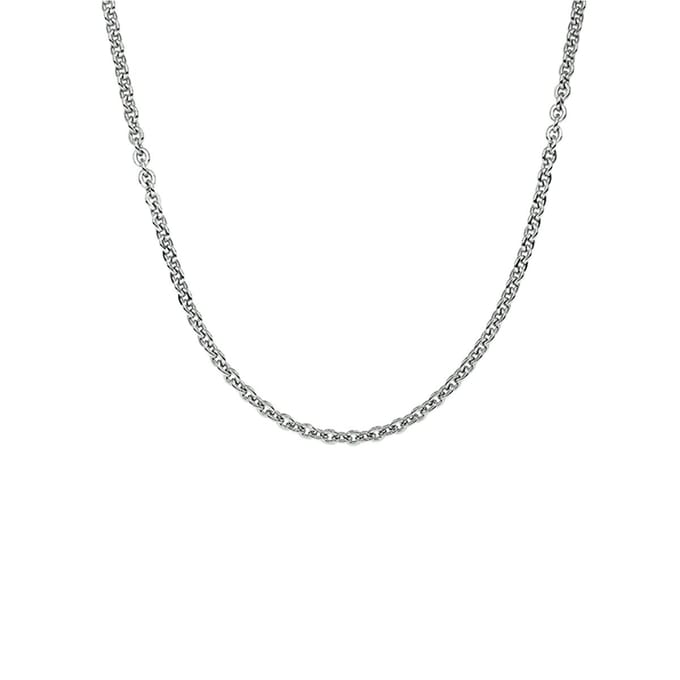 Zilver Gerhodineerde Collier anker plat 1 1330060 50 cm