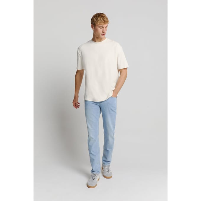 No Excess Denim, Regular 711, Bleach, Stretch Bleach Denim Größe: W38L36 | Straight Jeans Outlet | Herren | Blau