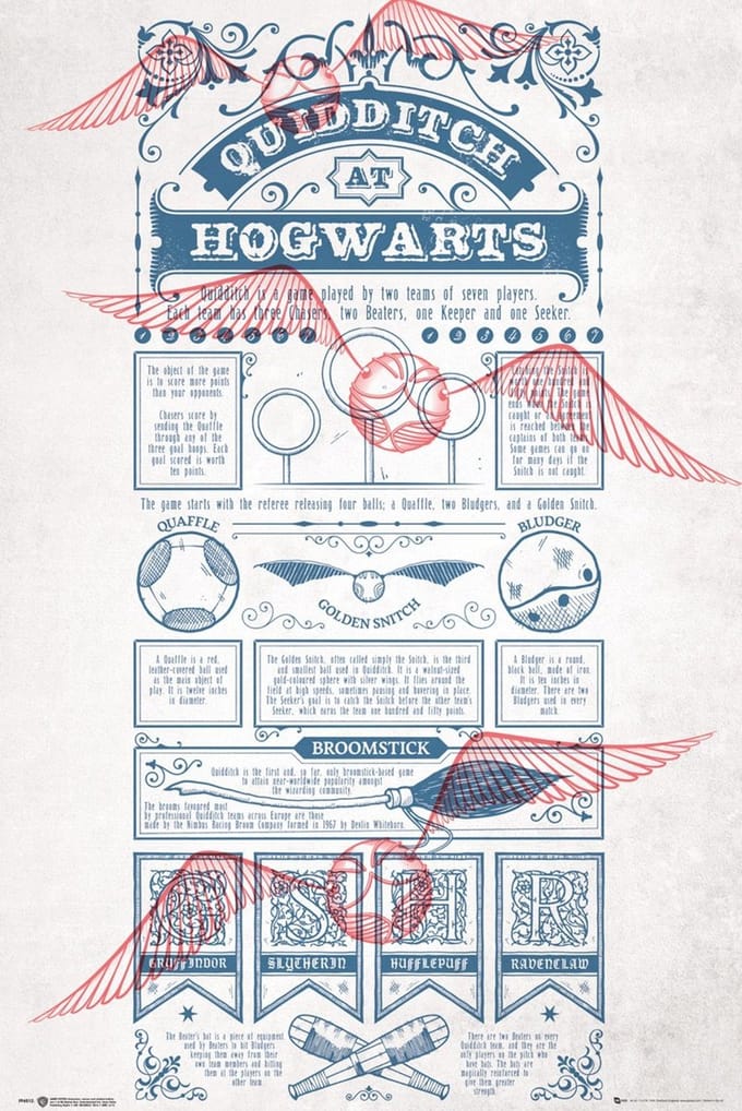 Poster Harry Potter - Quidditch at Hogwarts 61x91,5cm
