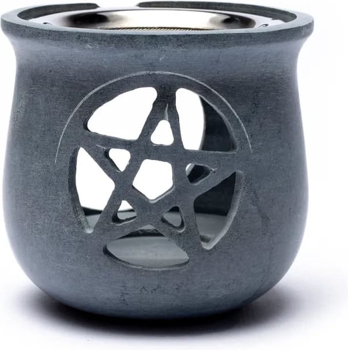 Wierookbrander Pentagram Grijs