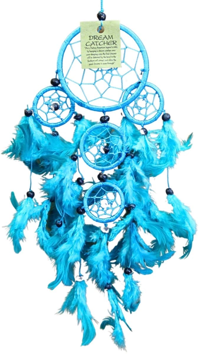 Dromenvanger- Alleen veren - 9cm - Turkoois