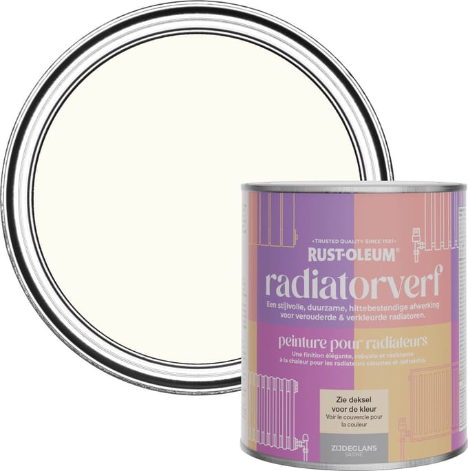 Rust-Oleum Gebroken wit Radiatorverf Zijdeglans - Antiek Wit 750ml