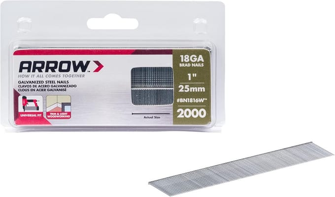Brad Nagels - Stalen Spijkers - Kasten Monteren - 1 Inch Lengte - 2000 Stuks - Wit