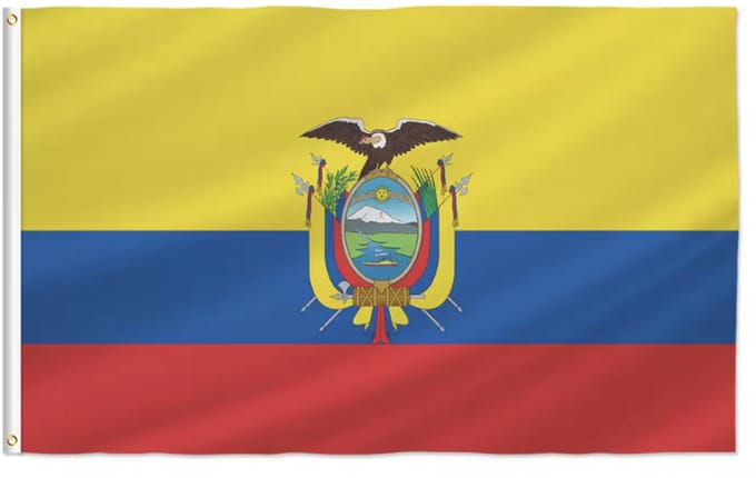 Ecuadoraanse vlag - Vlag van Ecuador - 150/90CM - Polyester - WK - CHPN