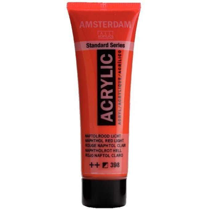 Peinture acrylique - Amsterdam - Standard - 20 ml - Rosso Naftolo Chiaro - Satiné