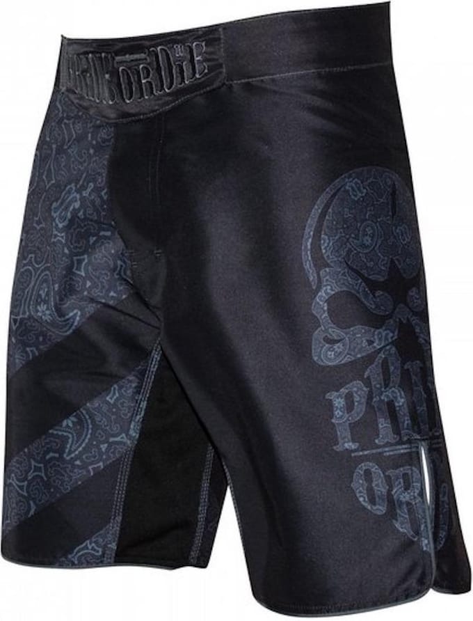 PRiDE of DiE MMA Fight Short Reckless Paisley Black