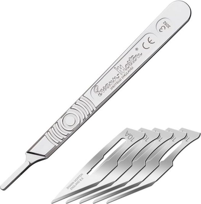 Model Craft Hobbybasisvoorwerp - PKN9210 #3 Scalpel Handle - 5pc. #10A Blades Gereedschap